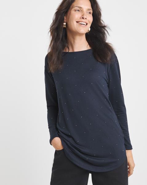 Soft Touch Diamante Top