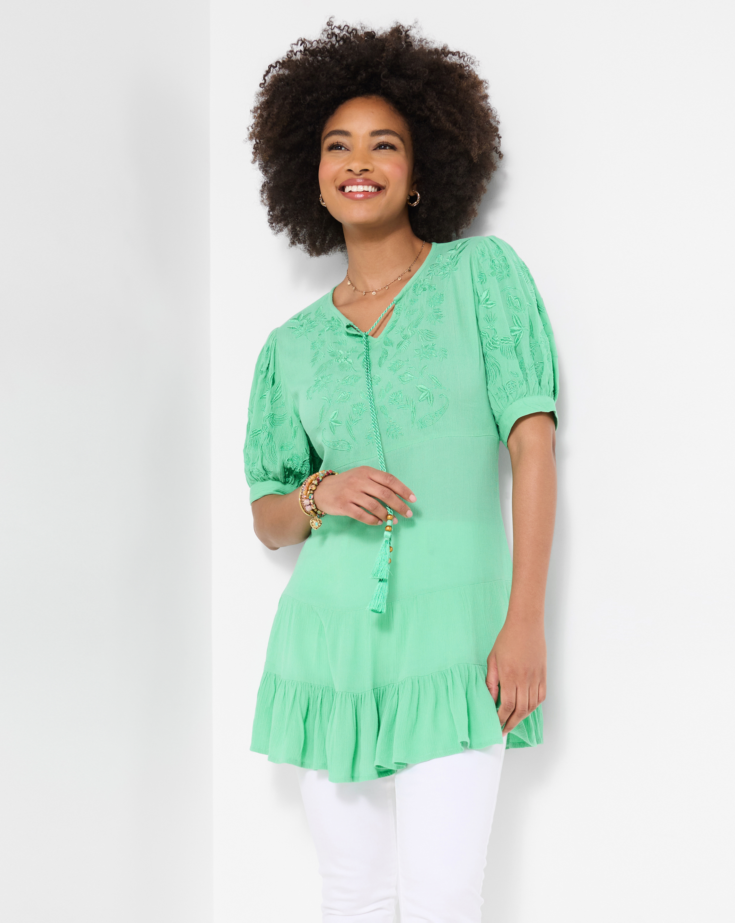 Green With Envy Tunic Dress