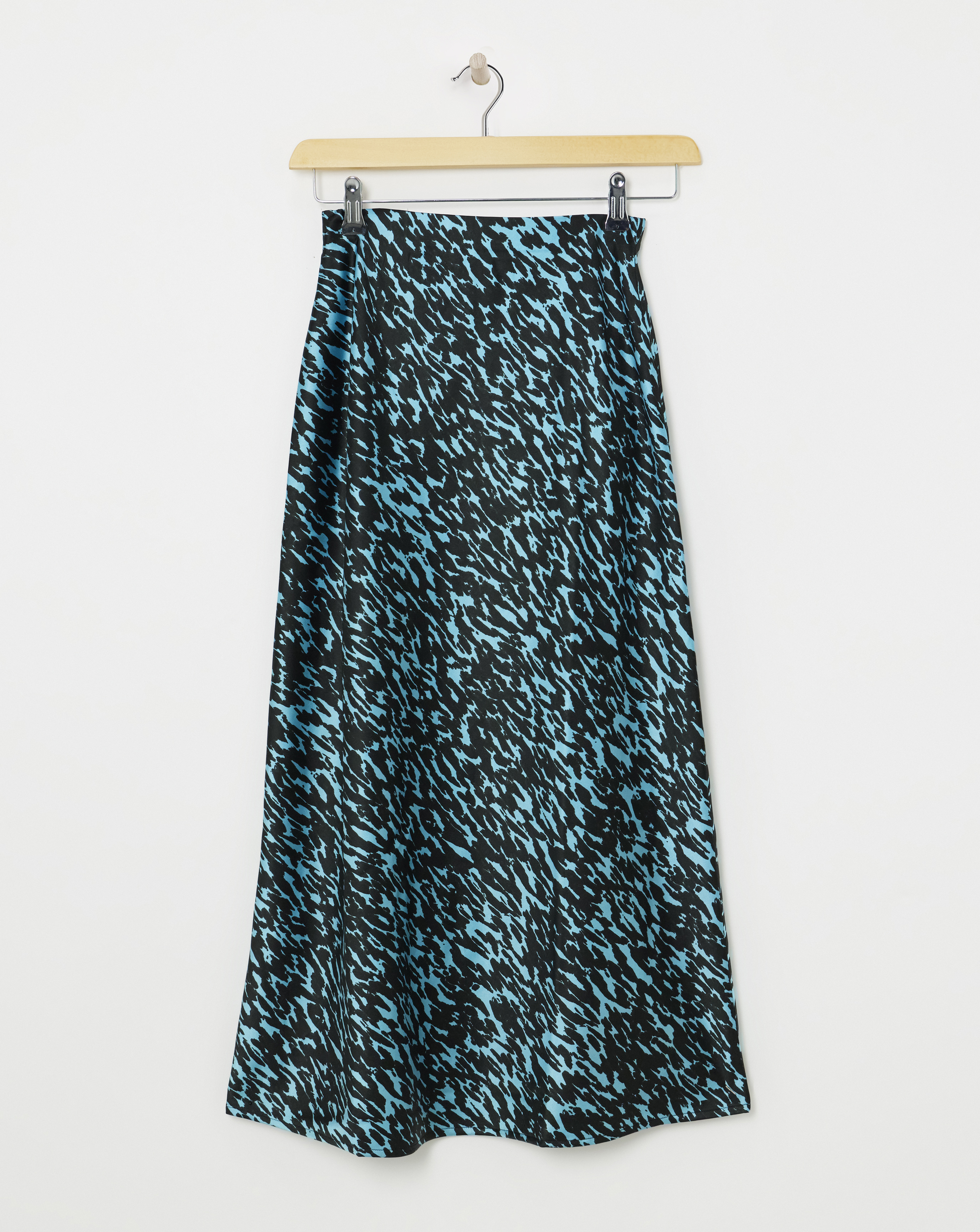 Printed Stretch Satin Slip Skirt
