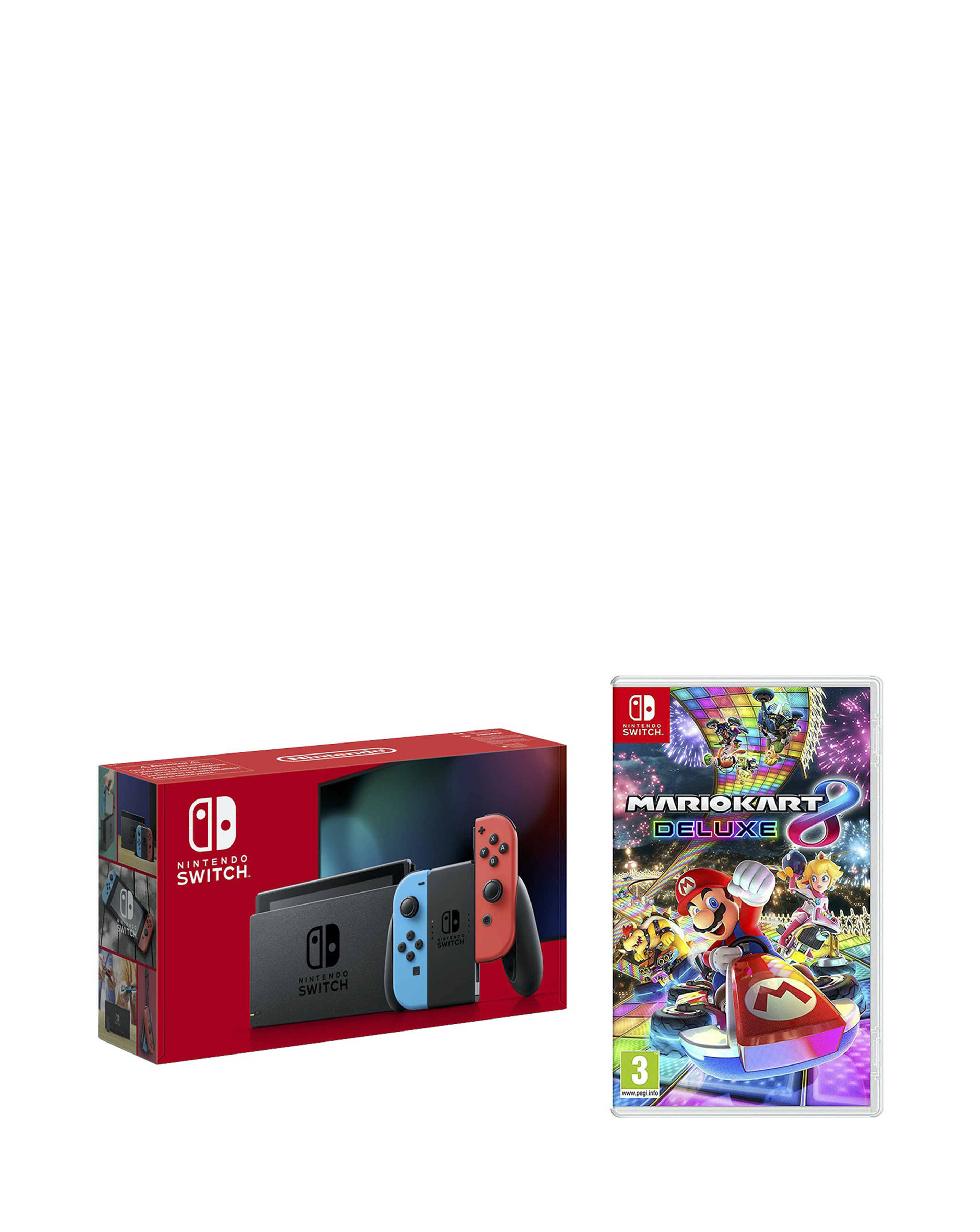 Nintendo Switch Neon + Mario Kart 8