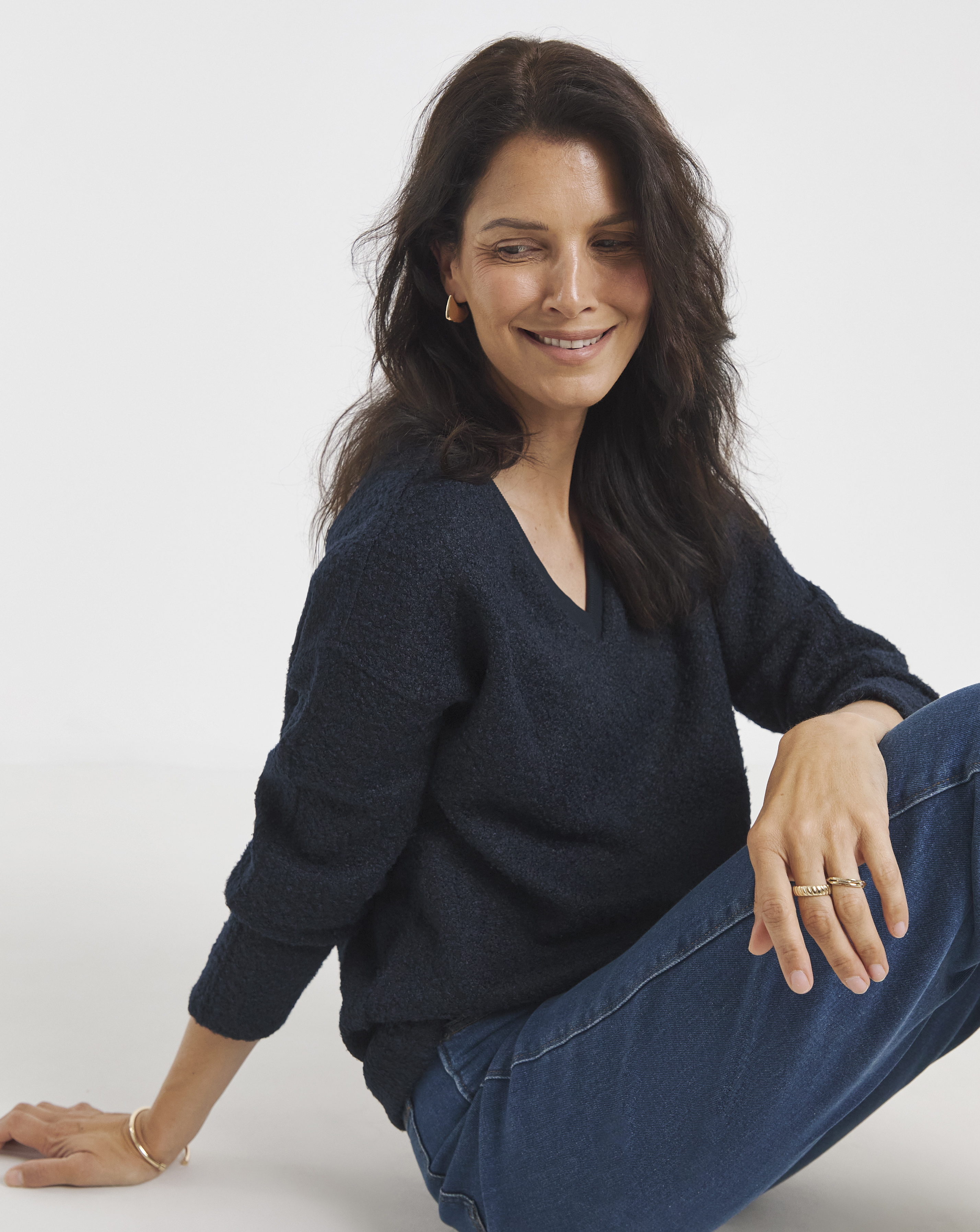 Boucle Supersoft V-Neck Sweatshirt