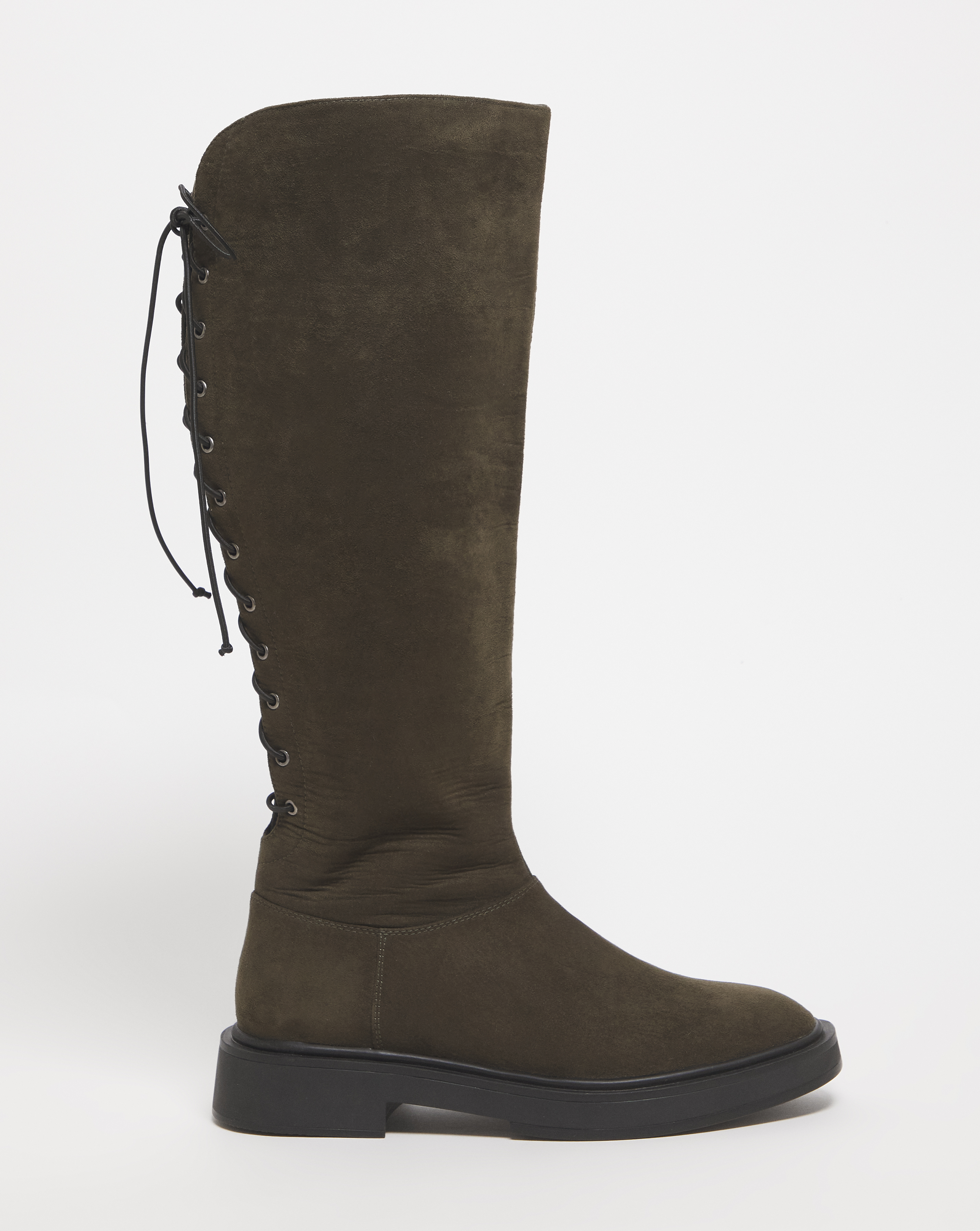 Lace Up Back Knee Boots Ex Wide S