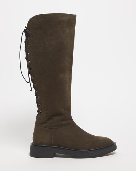 Lace Up Back Knee Boots Ex Wide S