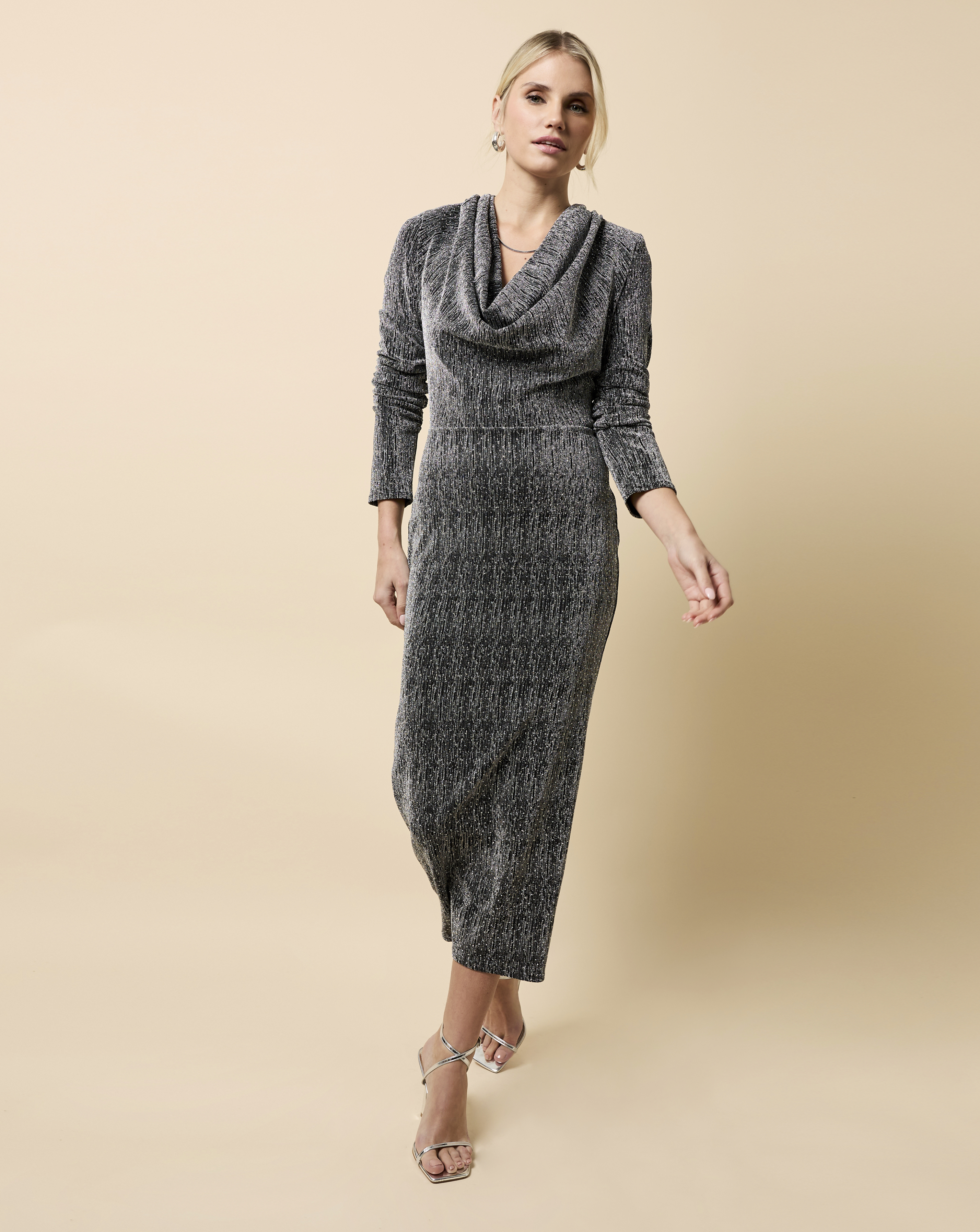 Little Mistress Cowl Neck Midaxi
