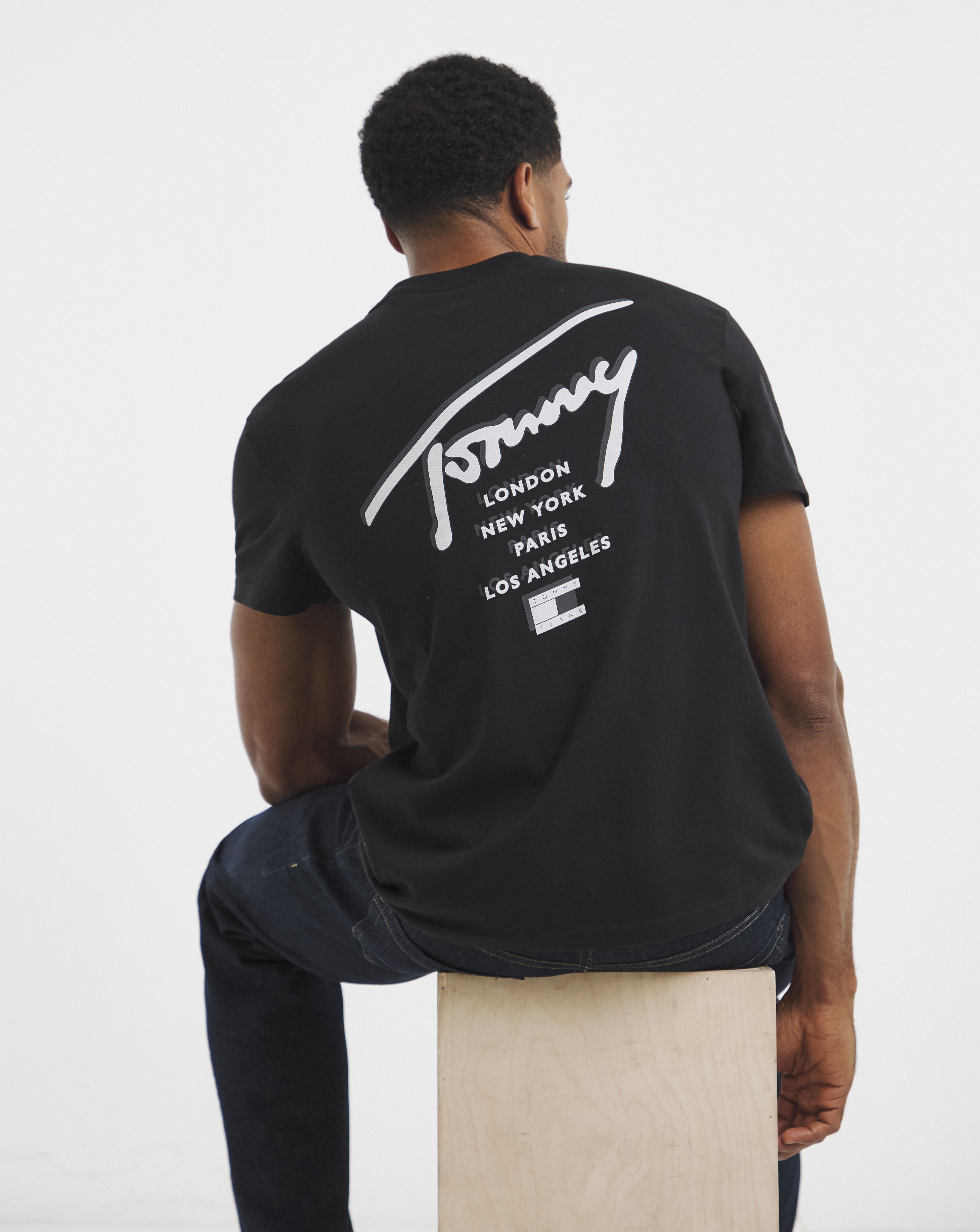 Tommy Jeans Back Print T-Shirt - Black