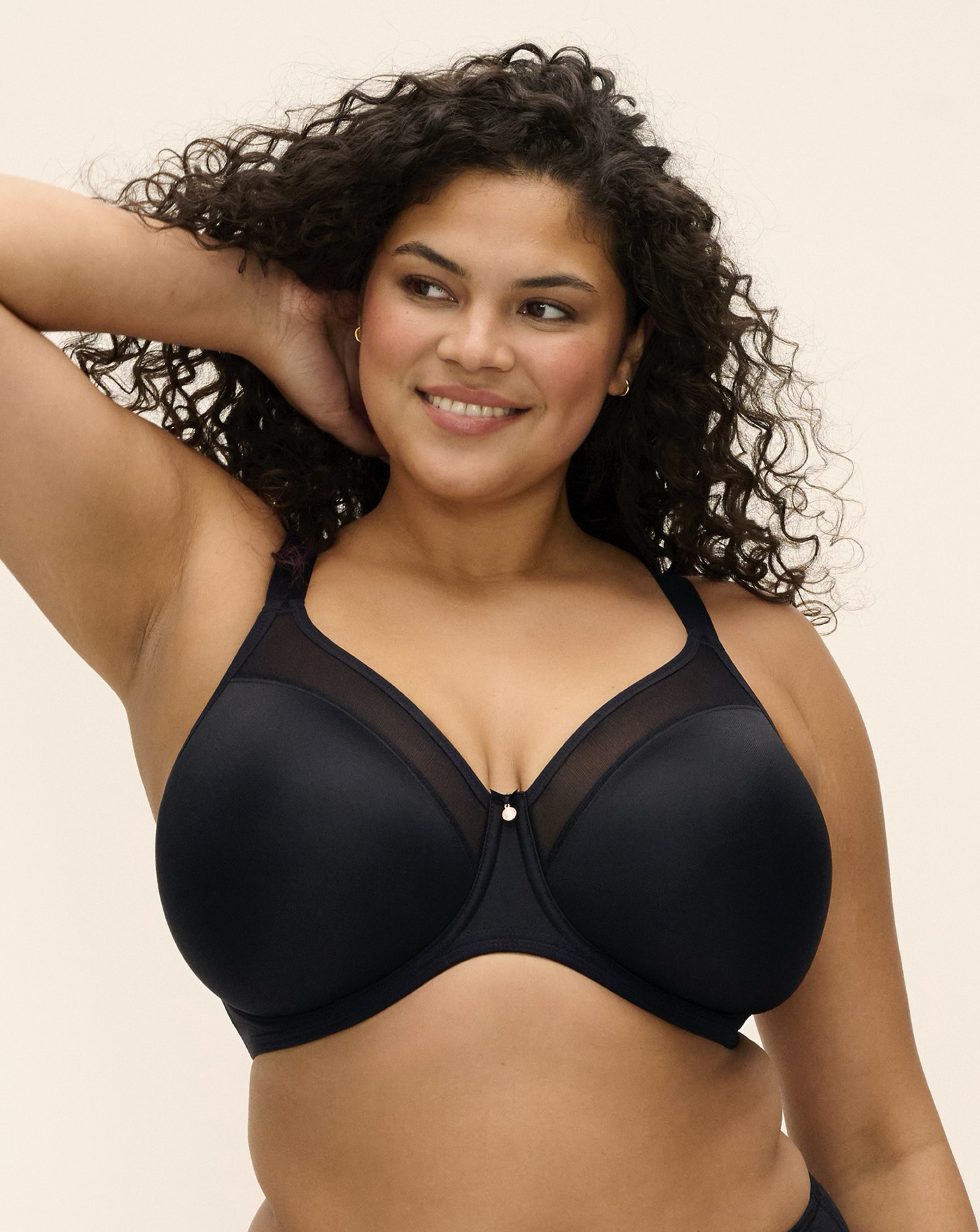 Elomi DD+ Smooth Moulded T Shirt Bra In Black | UK Size 40E Women's
