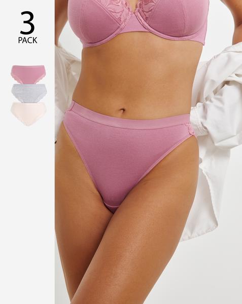 3 Pack Lace Midi Brazilian