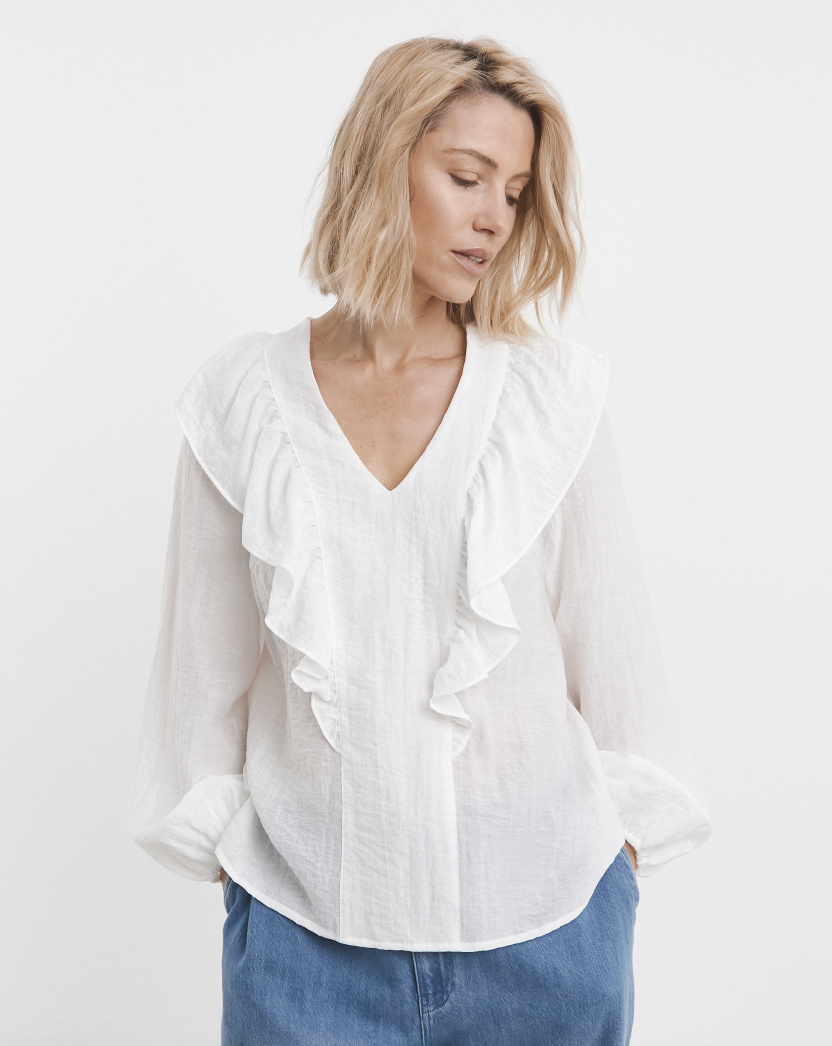 Large Collar Detail Blouse