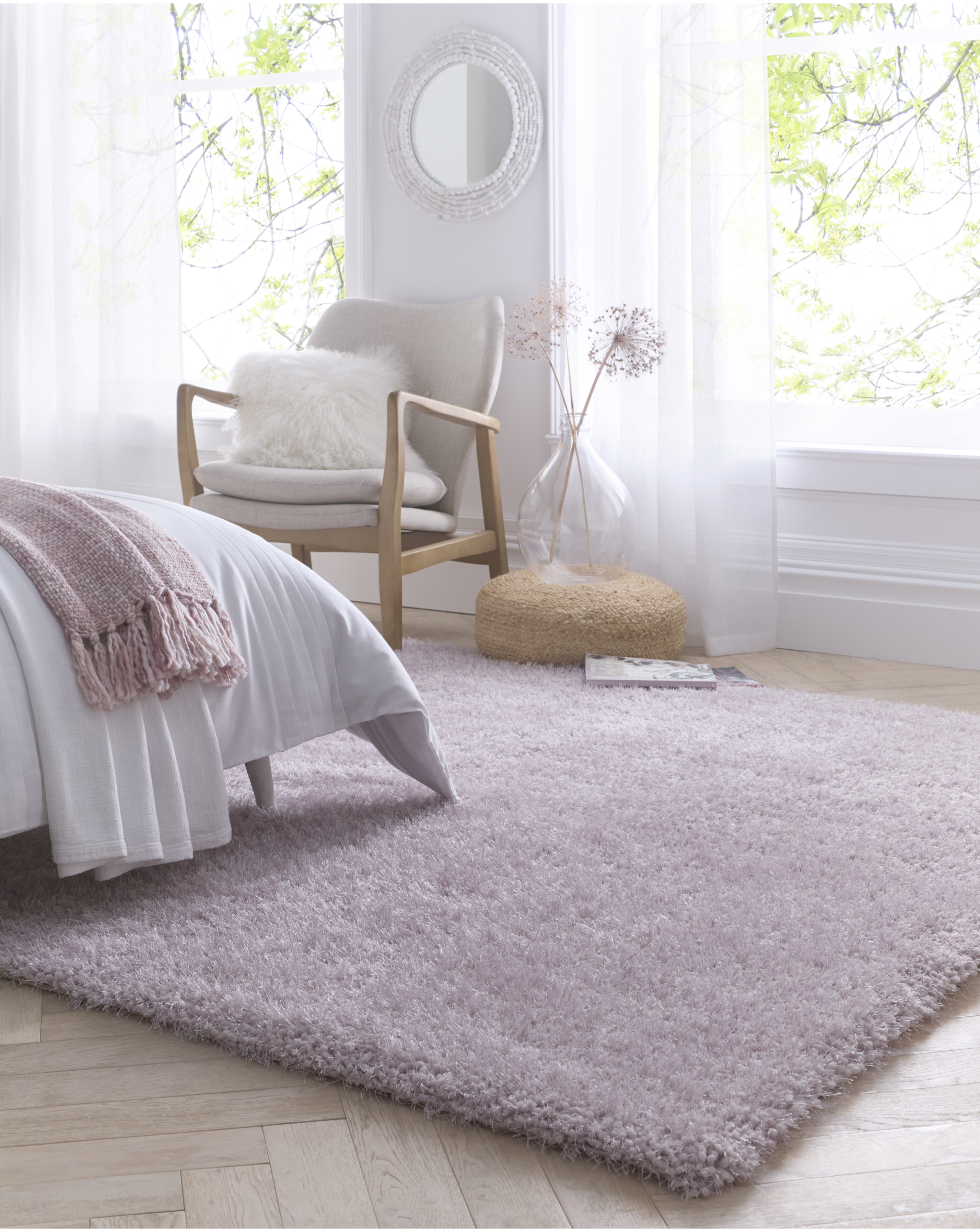 Origins Lilac Chicago Light Neutrals Shaggy Rug 200X290