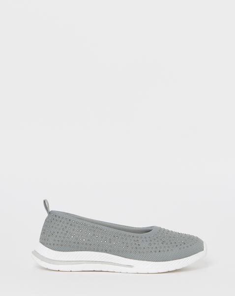 Cushion Walk Sparkle Knit Ballerina EEE