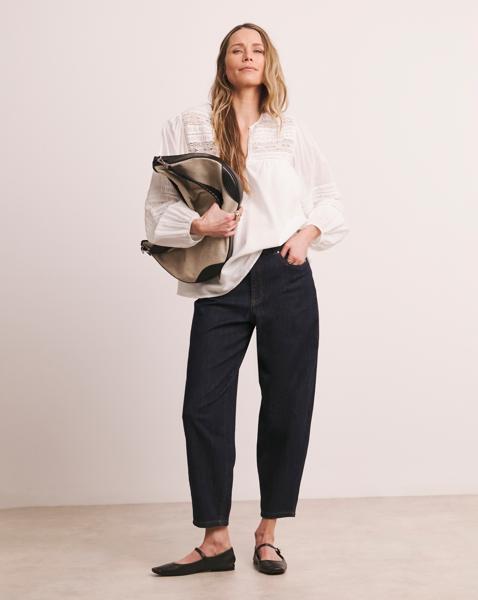 Anthology Indigo Barrel Leg Jean