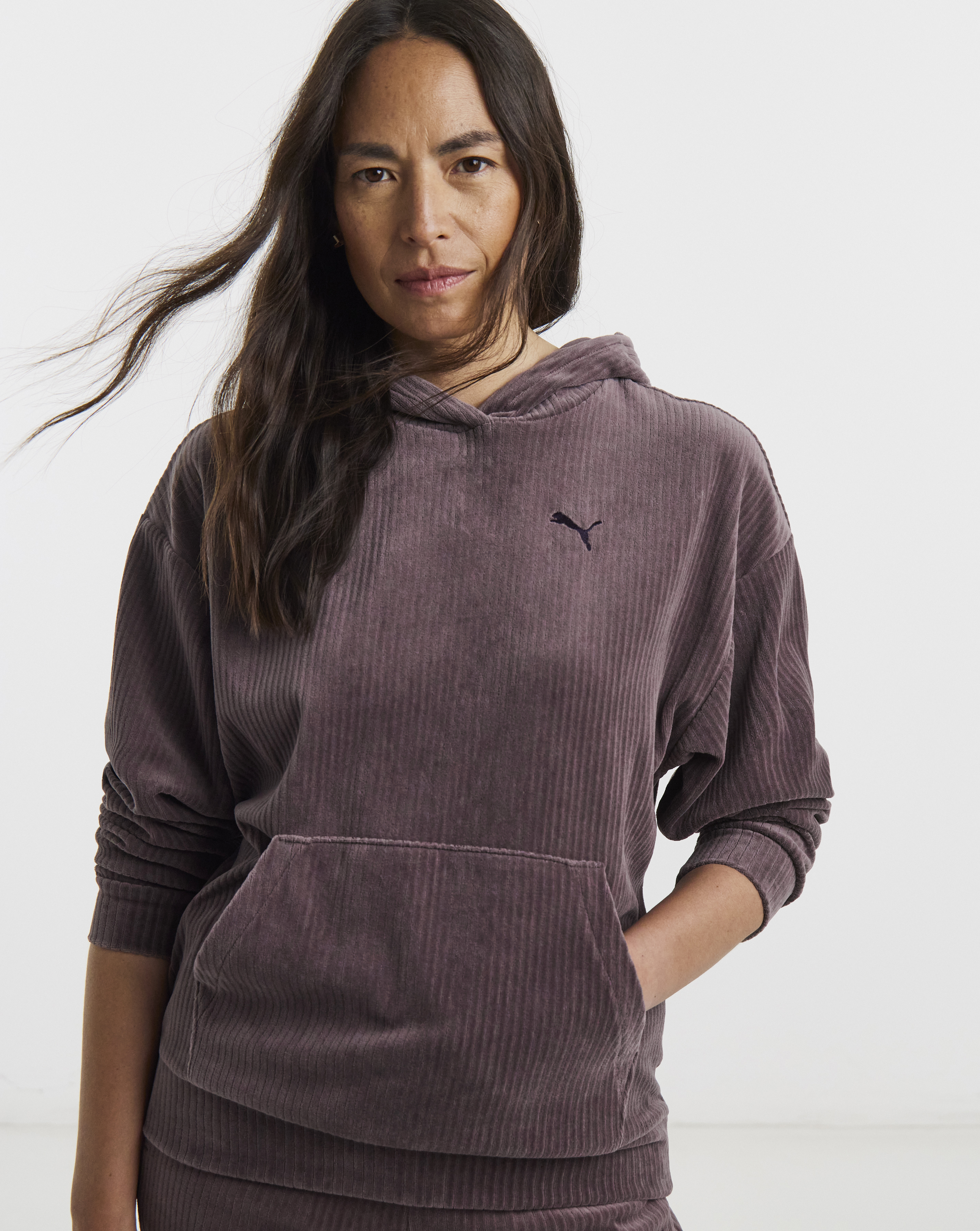 PUMA Essential Comfort Velour Rib Hoodie