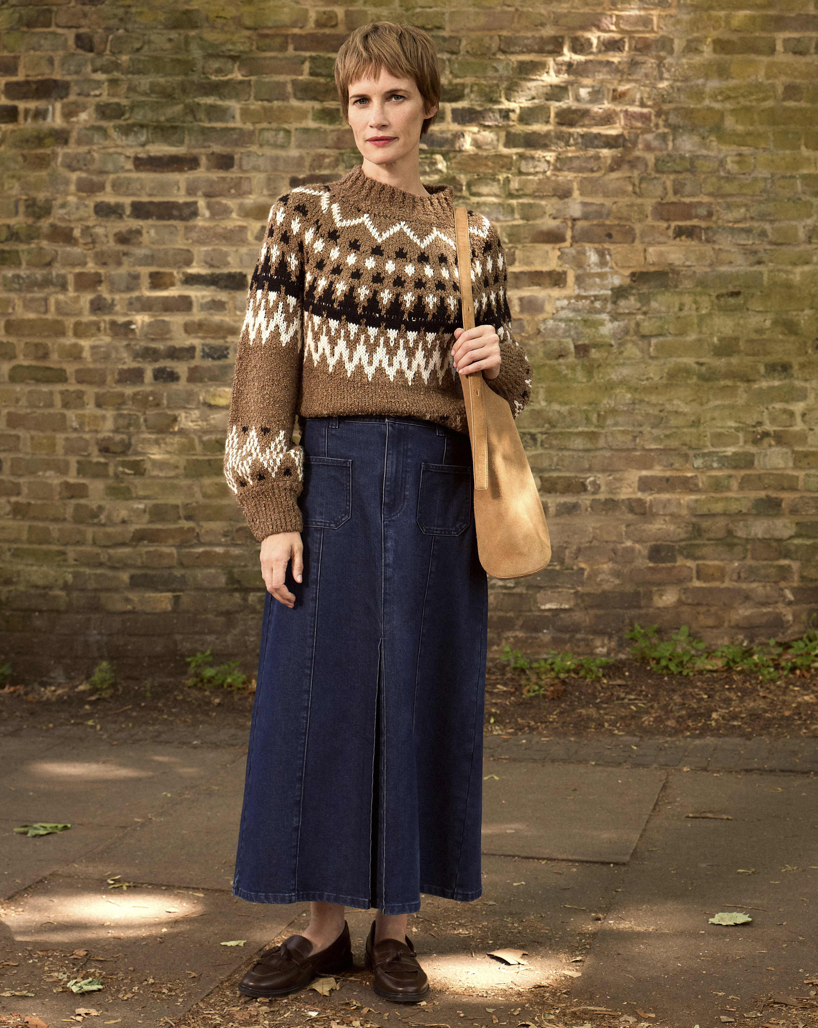 Indigo Pocket Front Skirt