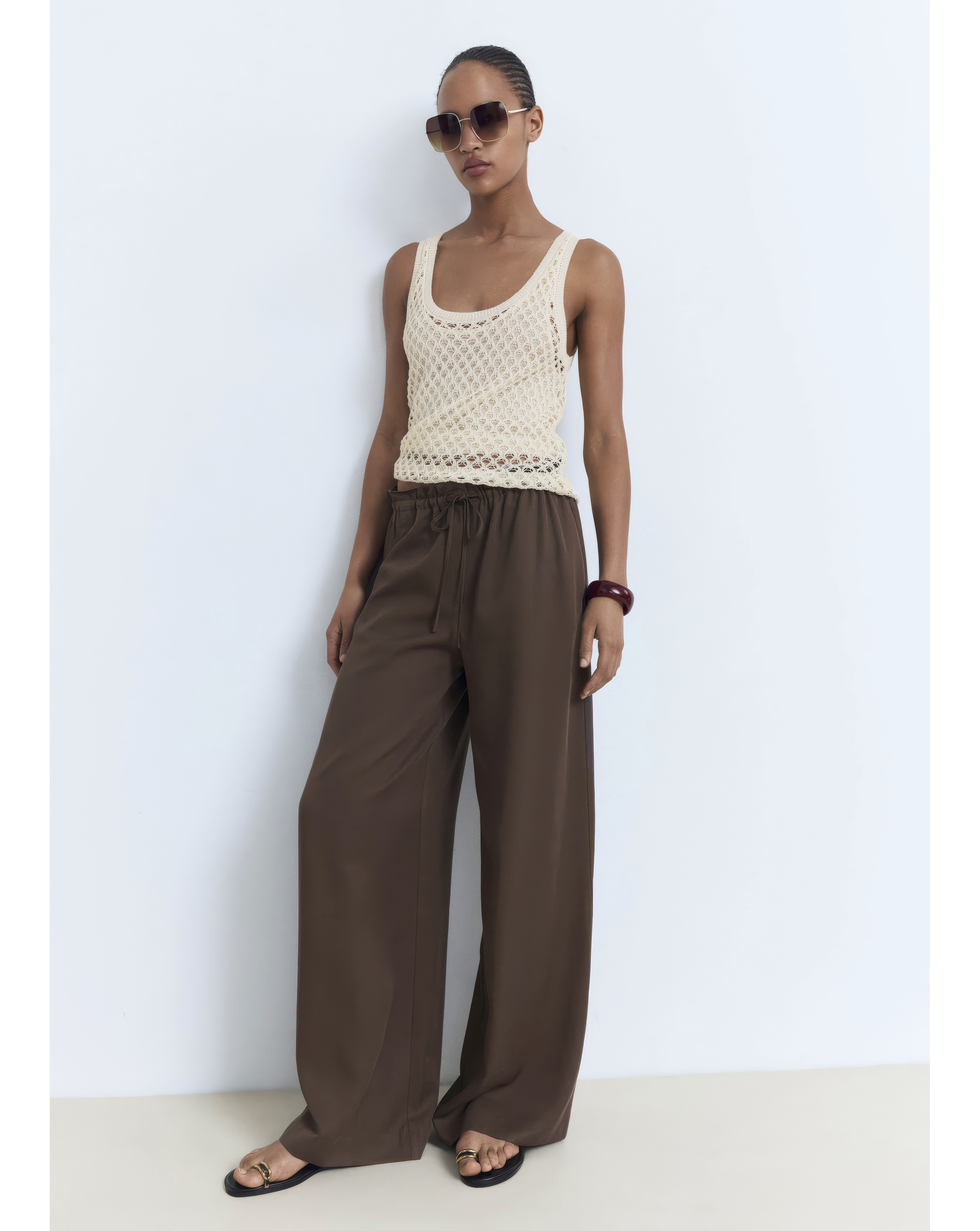 MANGO DRAW WAIST TROUSER