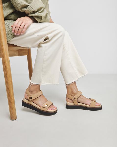 Two Part Leather Sandal Wide Fit