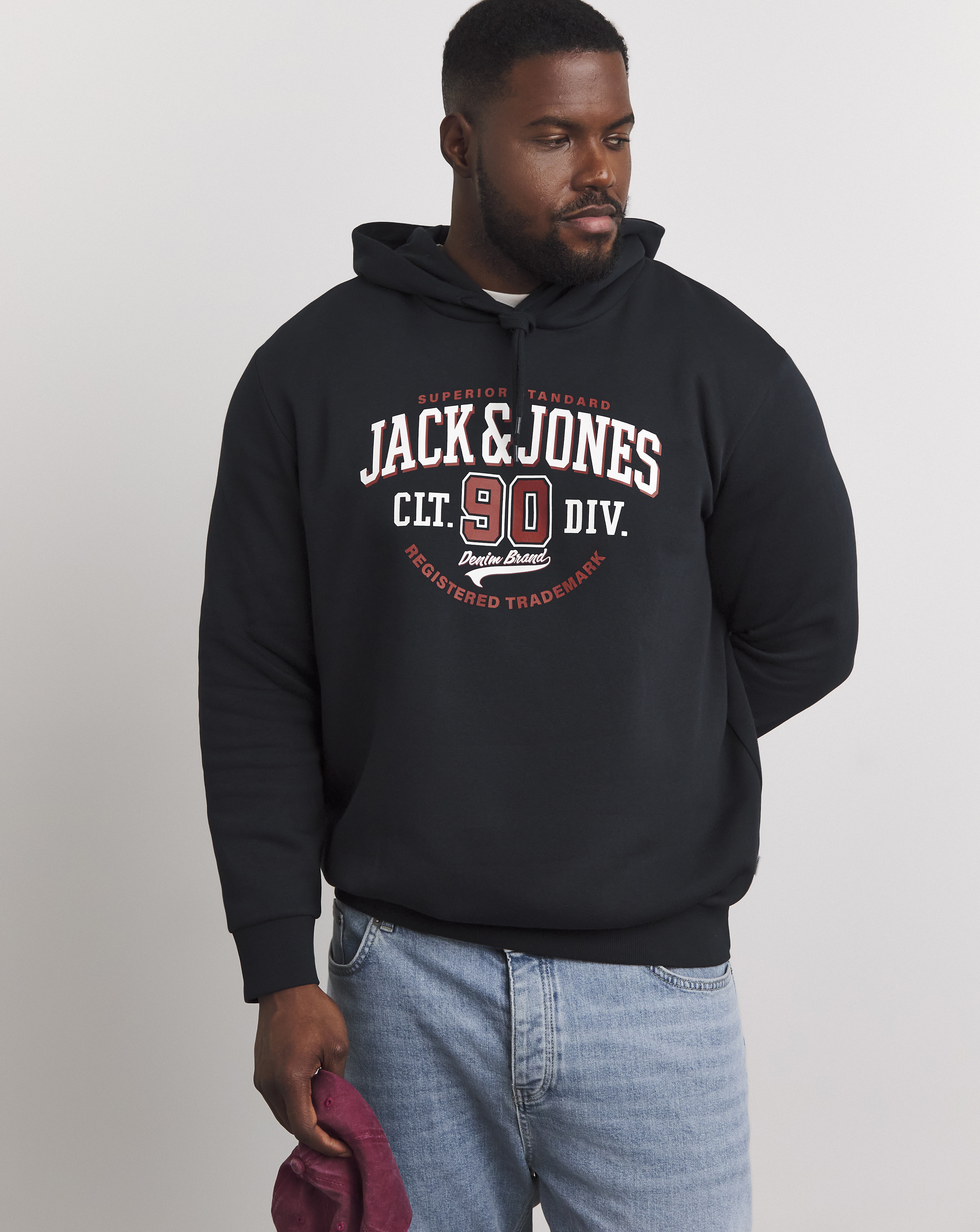 Jack & Jones Logo Hoodie - Navy