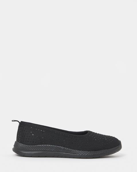 Cushion Walk Sparkle Knit Ballerina EEE