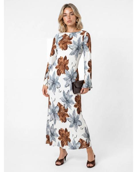 Lovedrobe Floral Print Plisse Dress