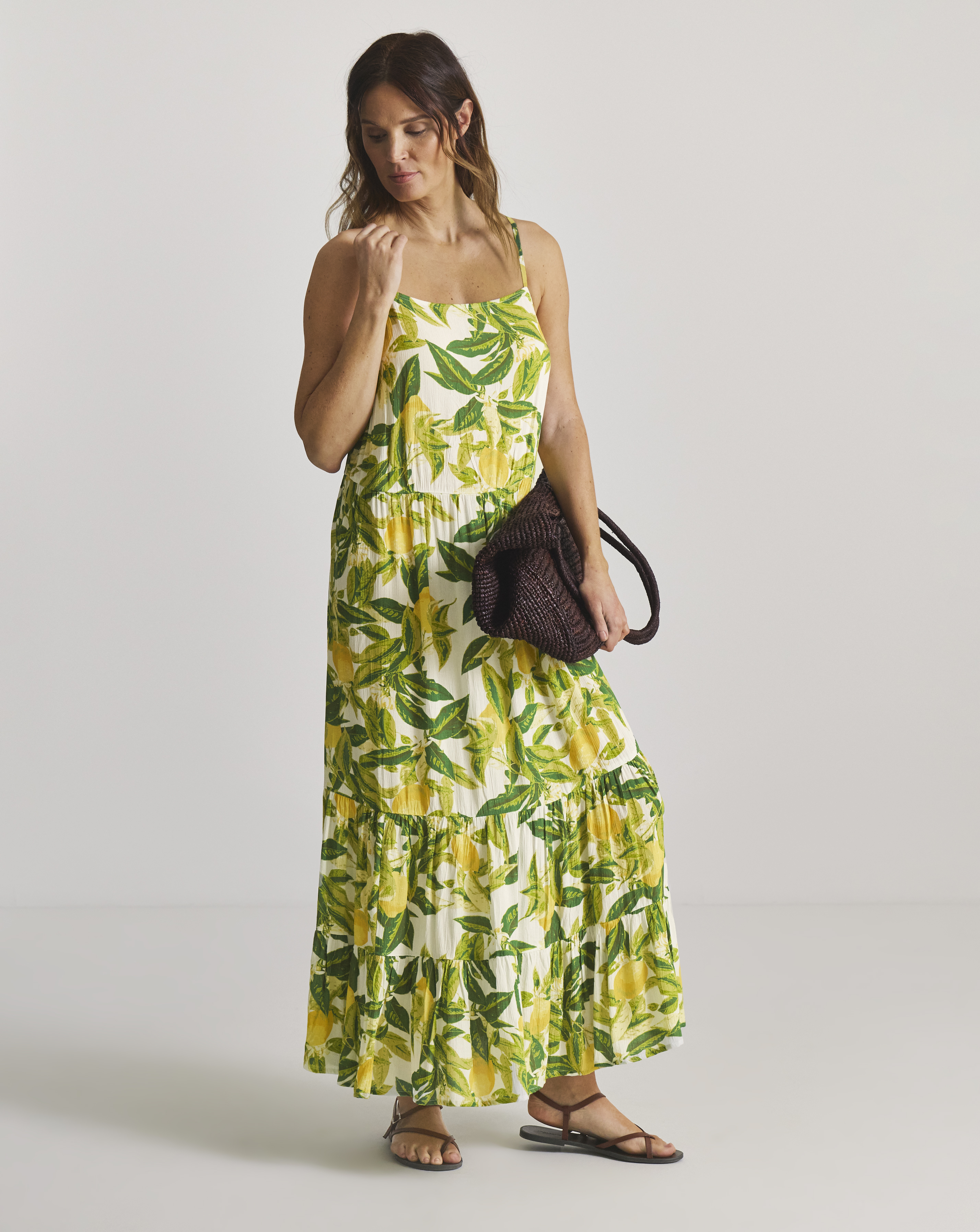 Lemon Print Beach Dress