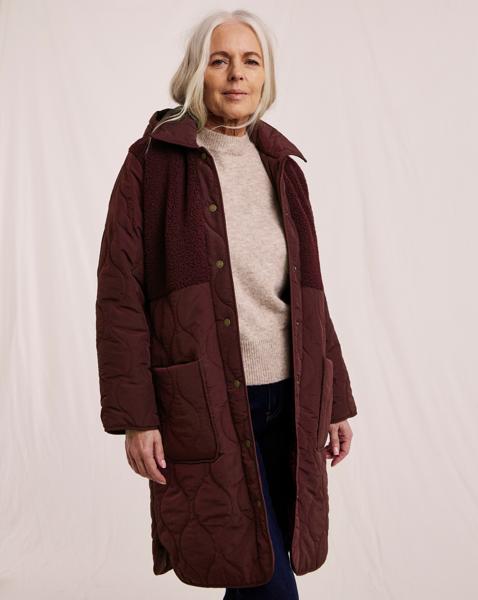 Julipa Borg Quilted Long Coat