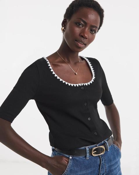 Contrast Stitch Cardigan