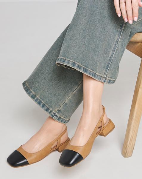 Slingback Toe Cap Shoes Ex Wide Fit