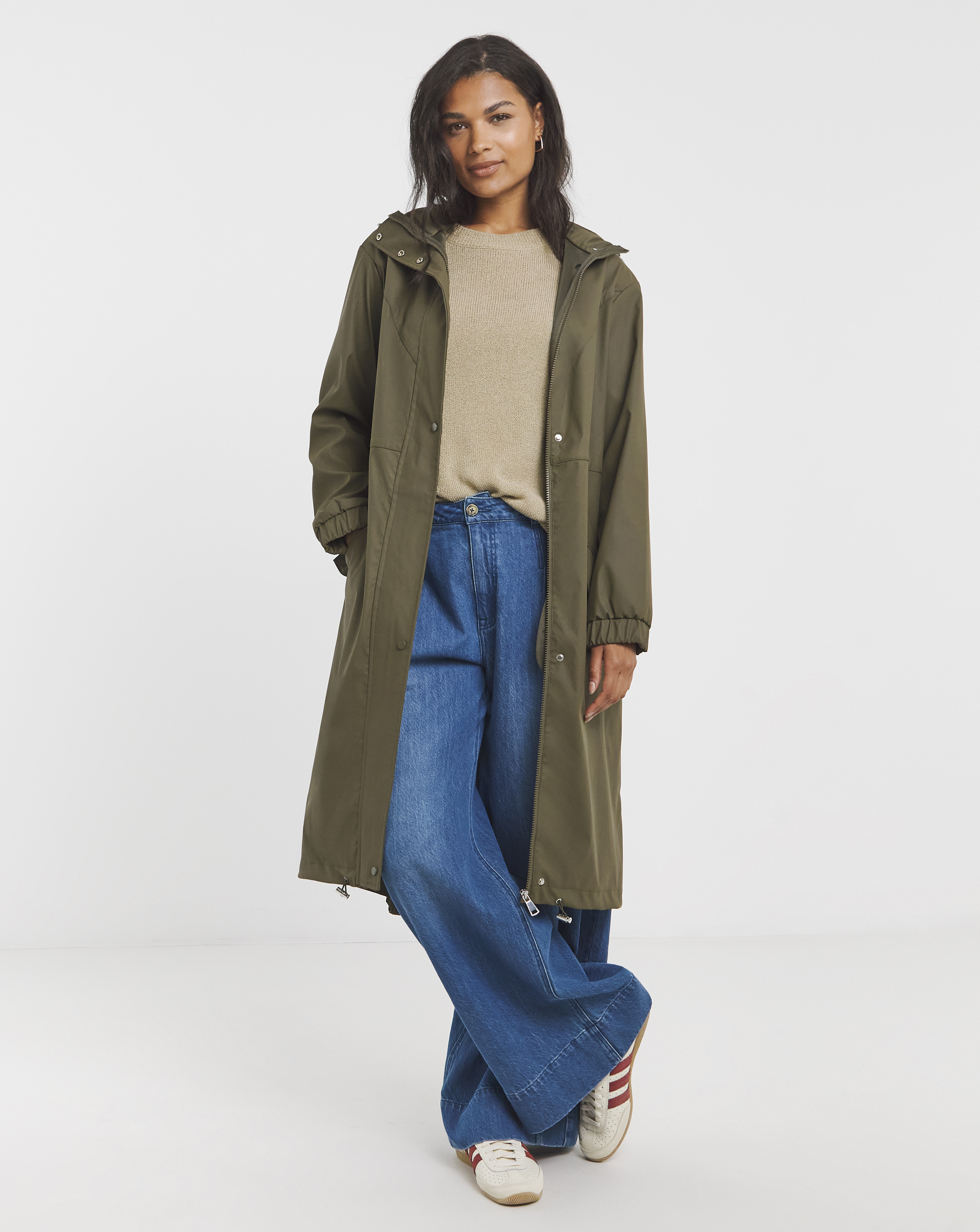 SBE Khaki Longline Rubberised Coat