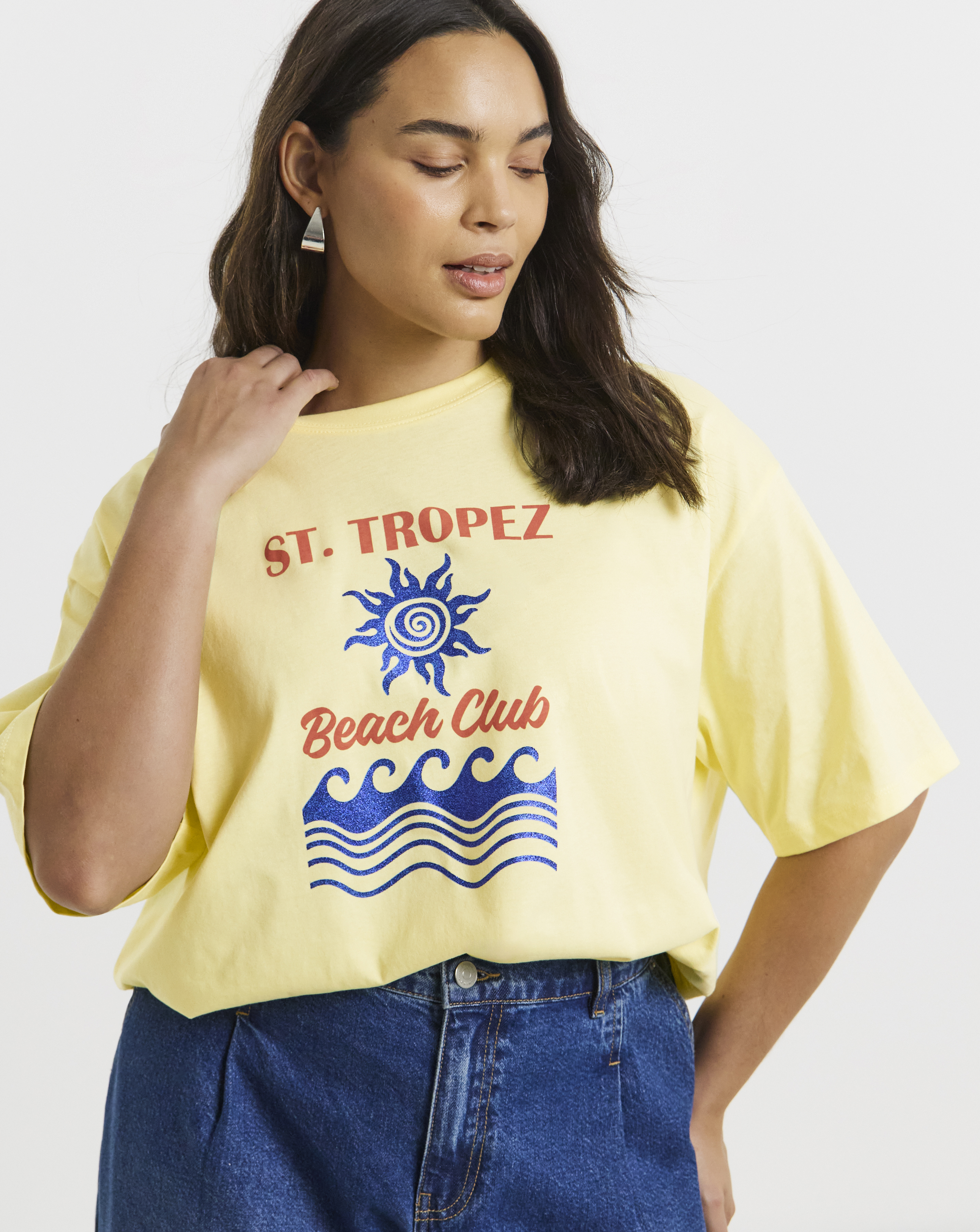 Simply Be St Tropez Graphic T-Shirt
