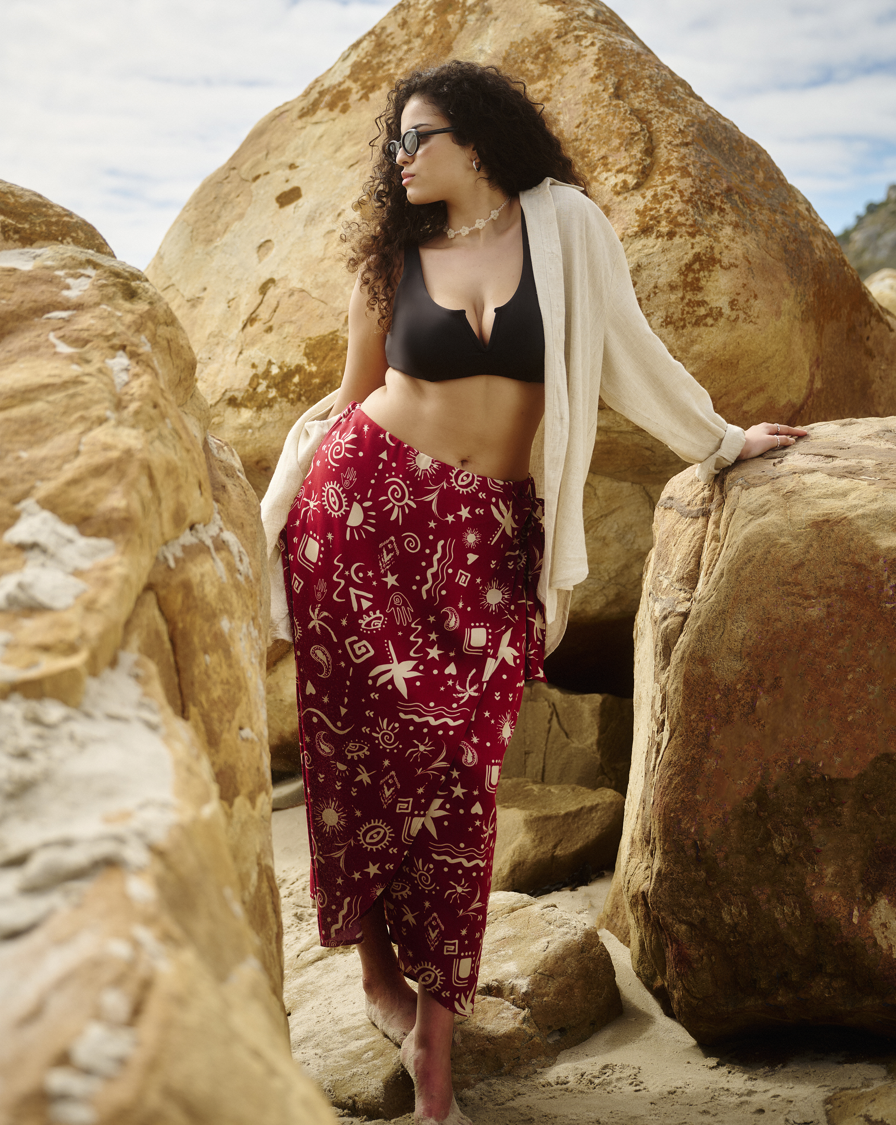 Simply Be Spun Viscose Wrap Midaxi Skirt