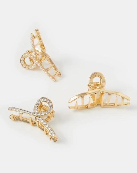Accessorize Pearl Twist Claw Clips