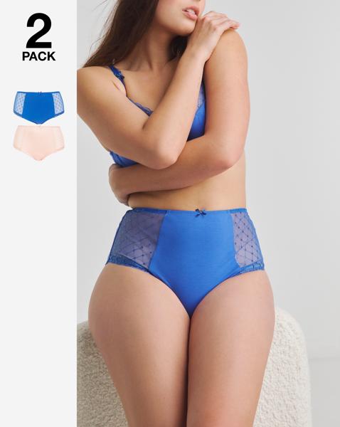 2 Pack Rachel Embroidery Deep Brief