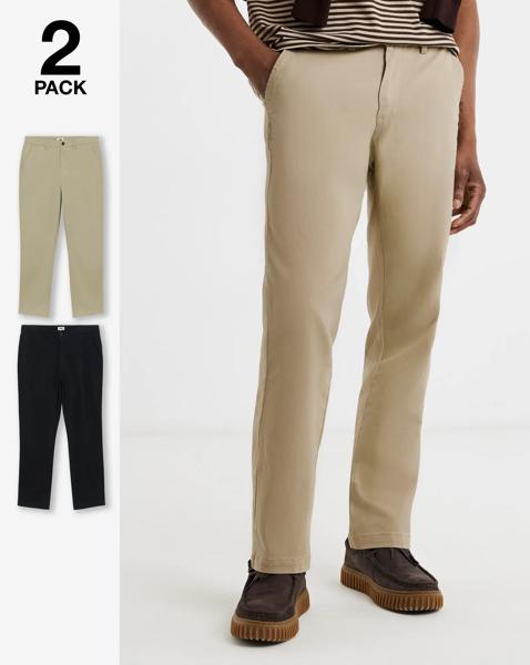 2 Pack Straight Fit Chino