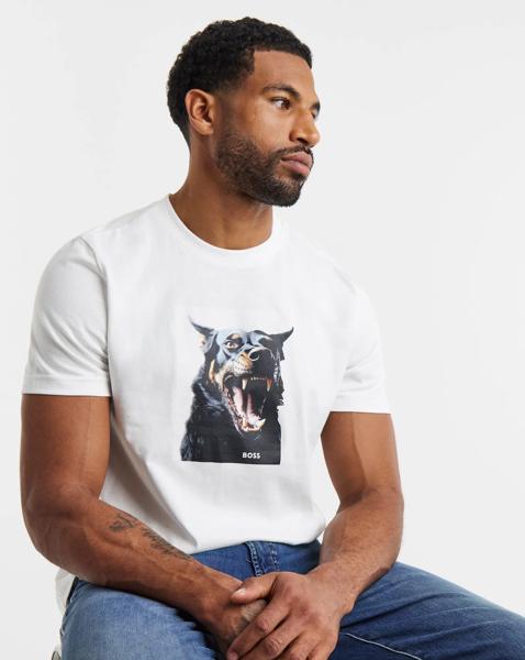 BOSS Doberman Graphic T-Shirt - White