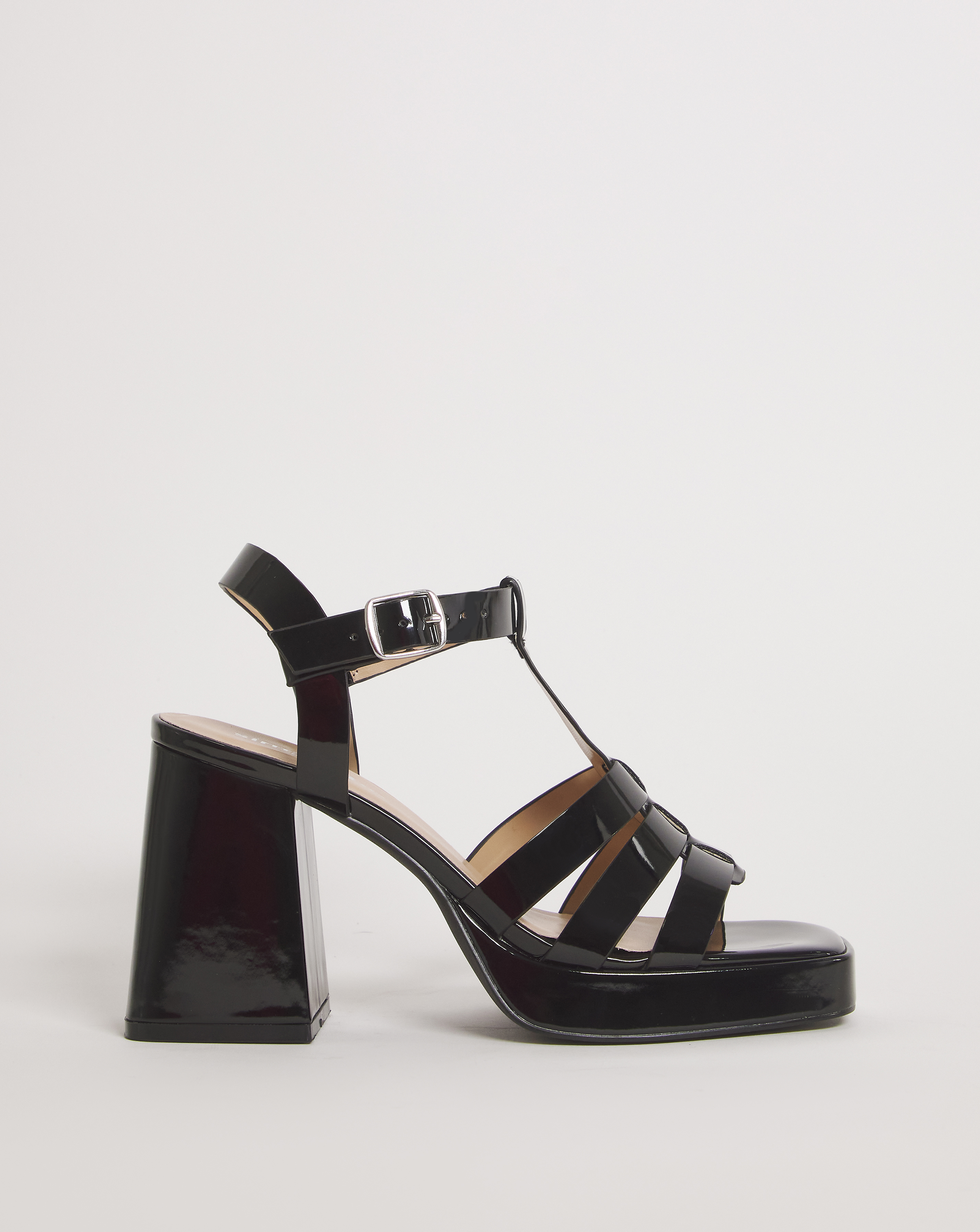 Simply Be Fisherman Block Heeled Sandals Extra Wide In Black | UK Size 7 Women's