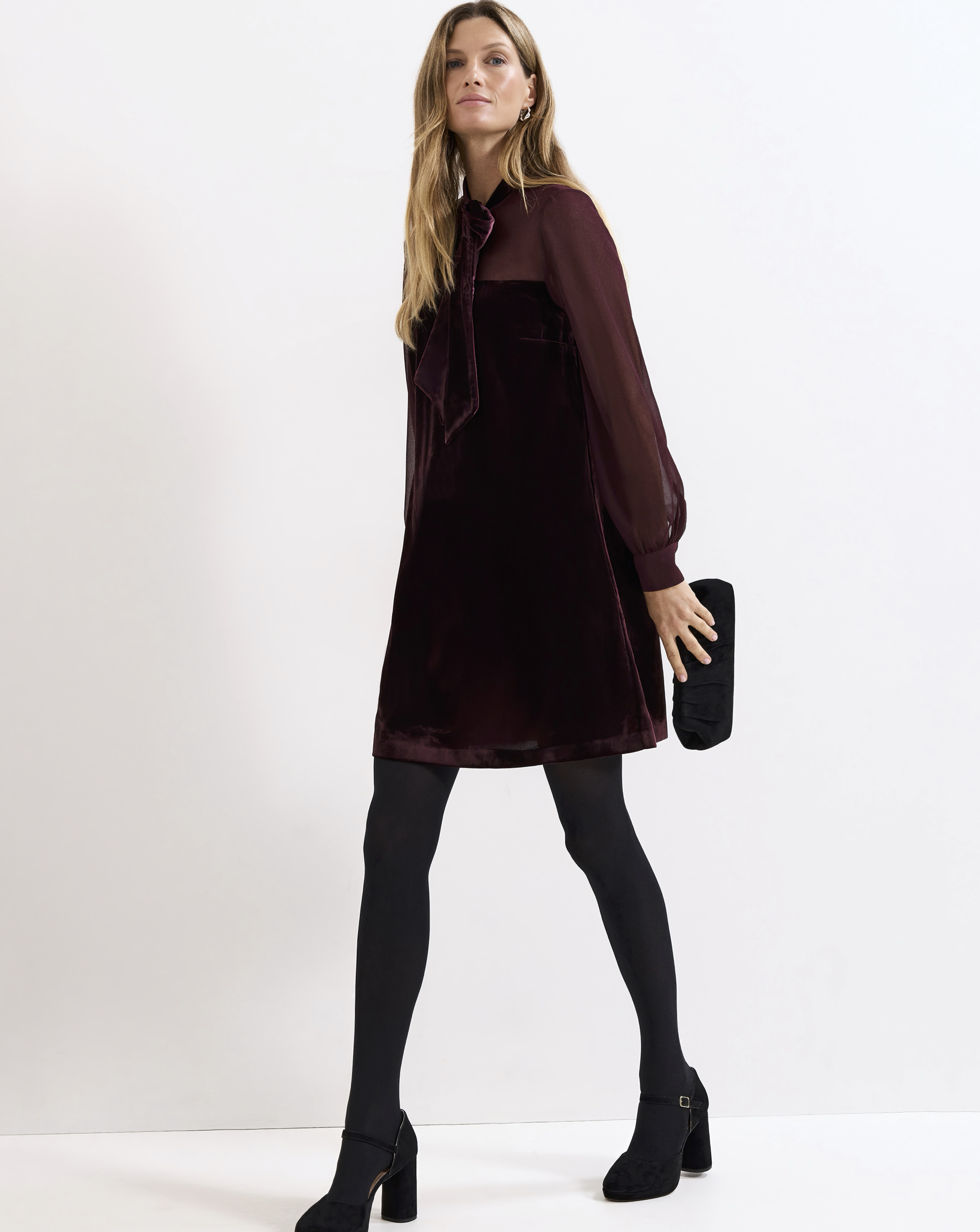 Phase Eight Vinnie Velvet Bow Dress