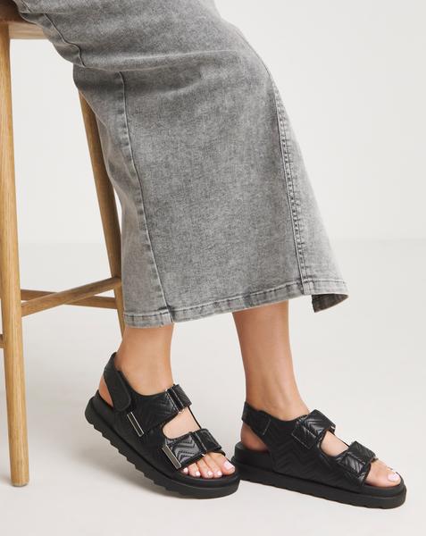 Quilted Touch and Close Sandal Wide