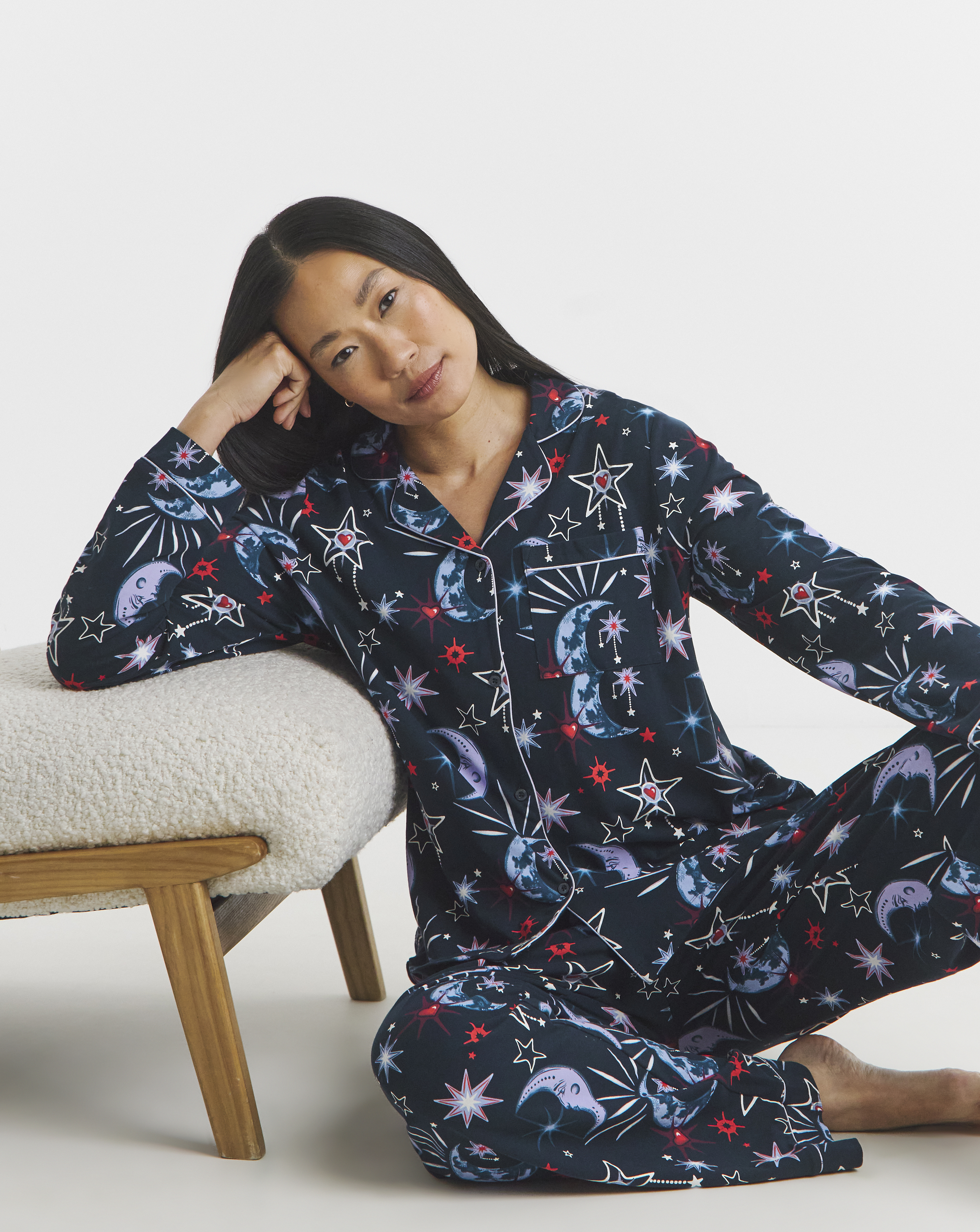 Chelsea Peers Button Up Short PJ Set