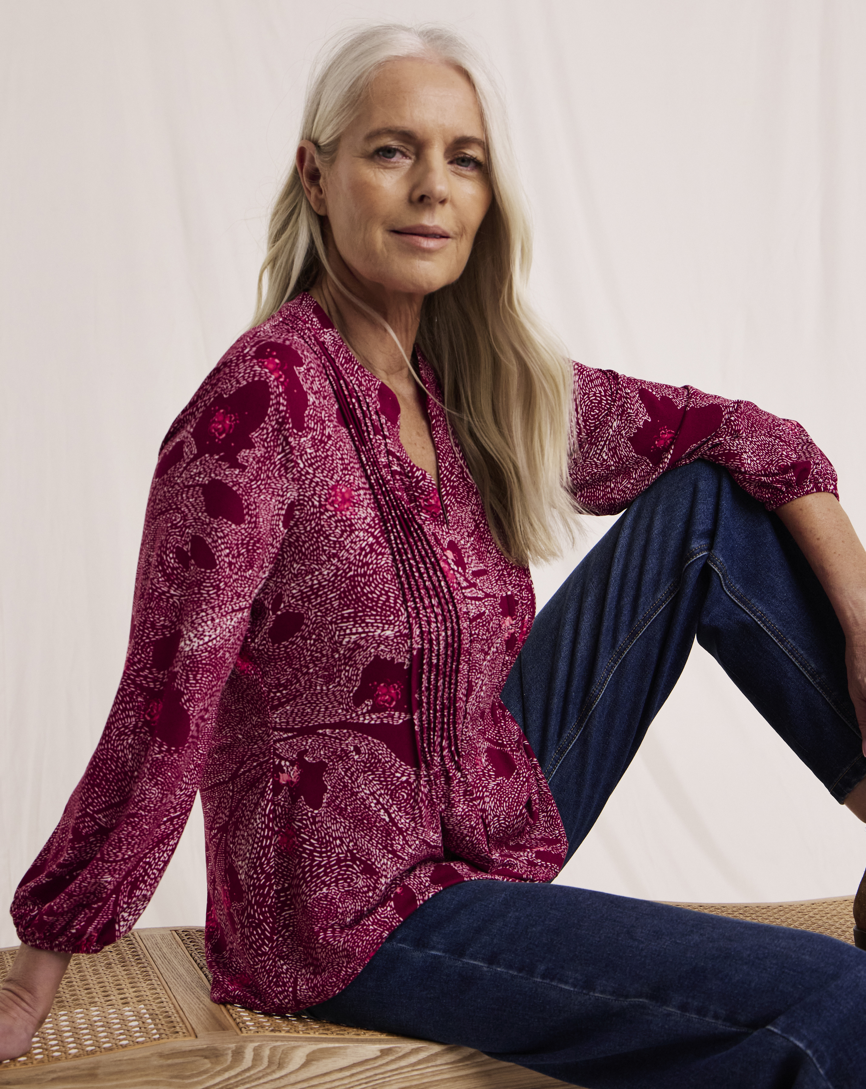 Julipa Pintuck Printed Top