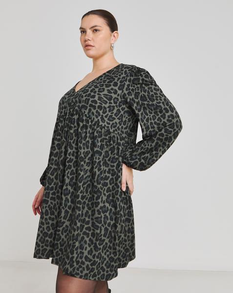 Simply Be - Women's Green Animal Supersoft Smock Dress - Size 10 - Green animal - 95% Recycled Polyester 5% Elastane
