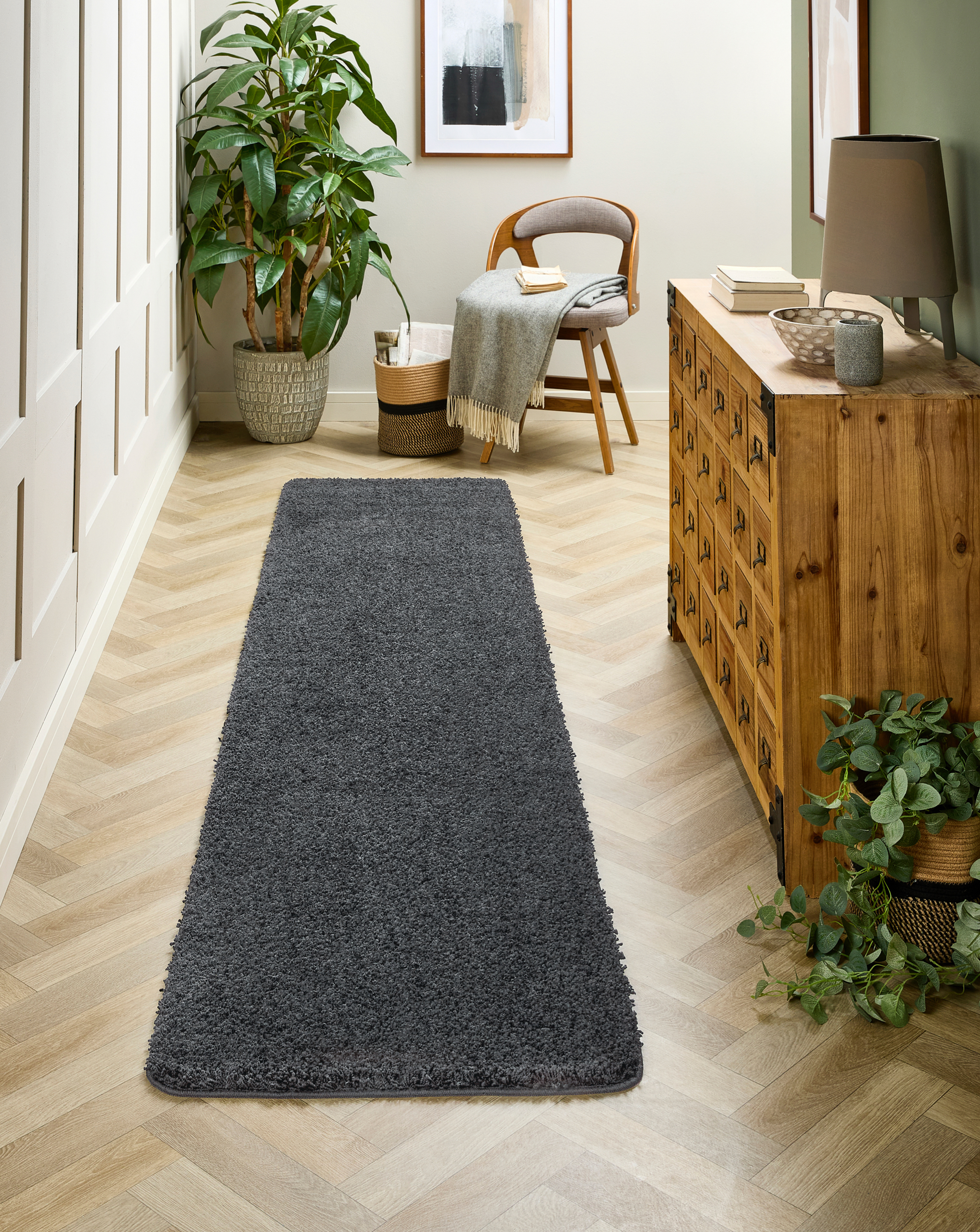 Buddy Charcoal Washable & Stain Resistant Runner - 67X200