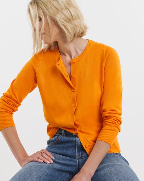 CREW NECK CARDIGAN