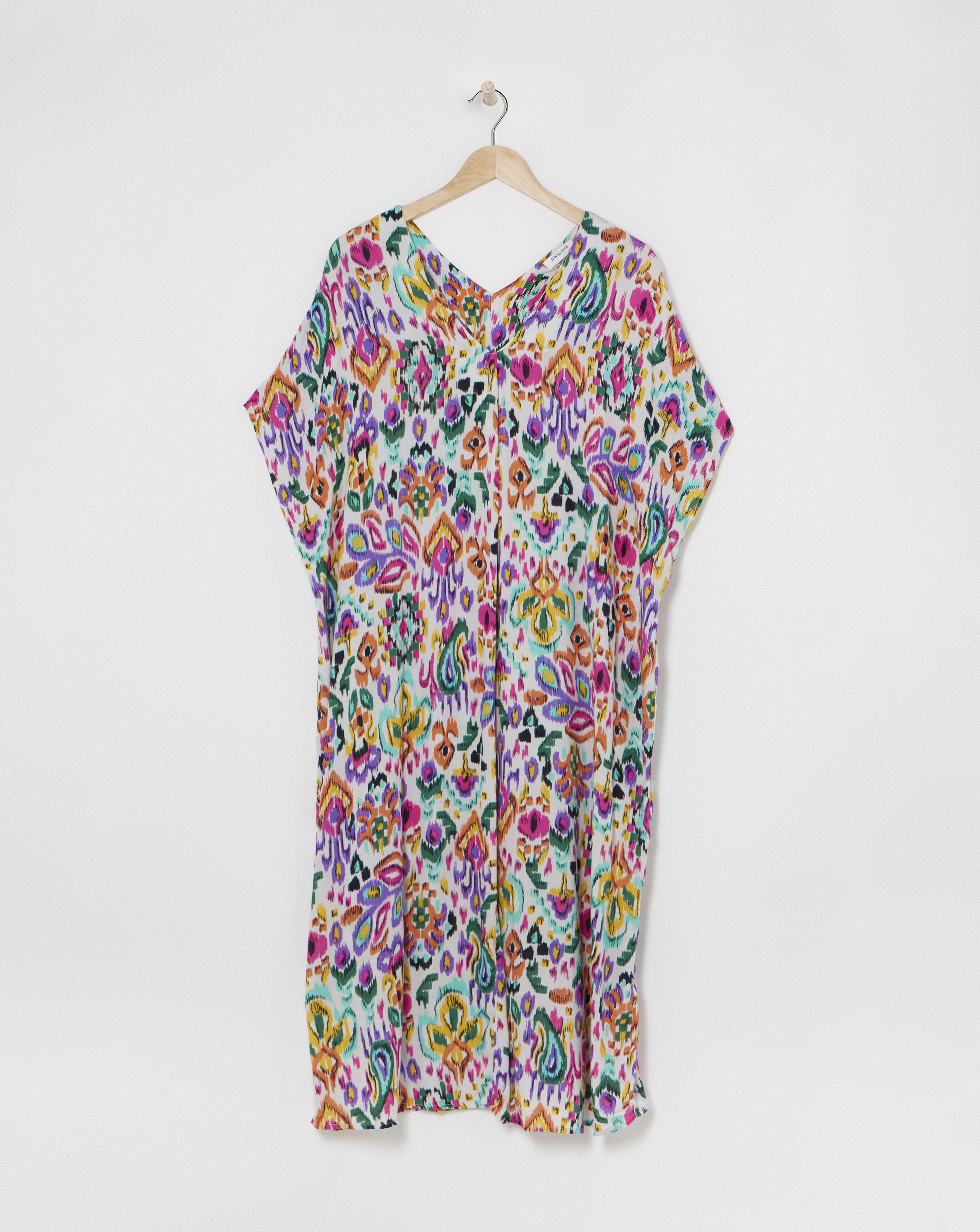 Crinkle Kaftan Overhead Midi Dress