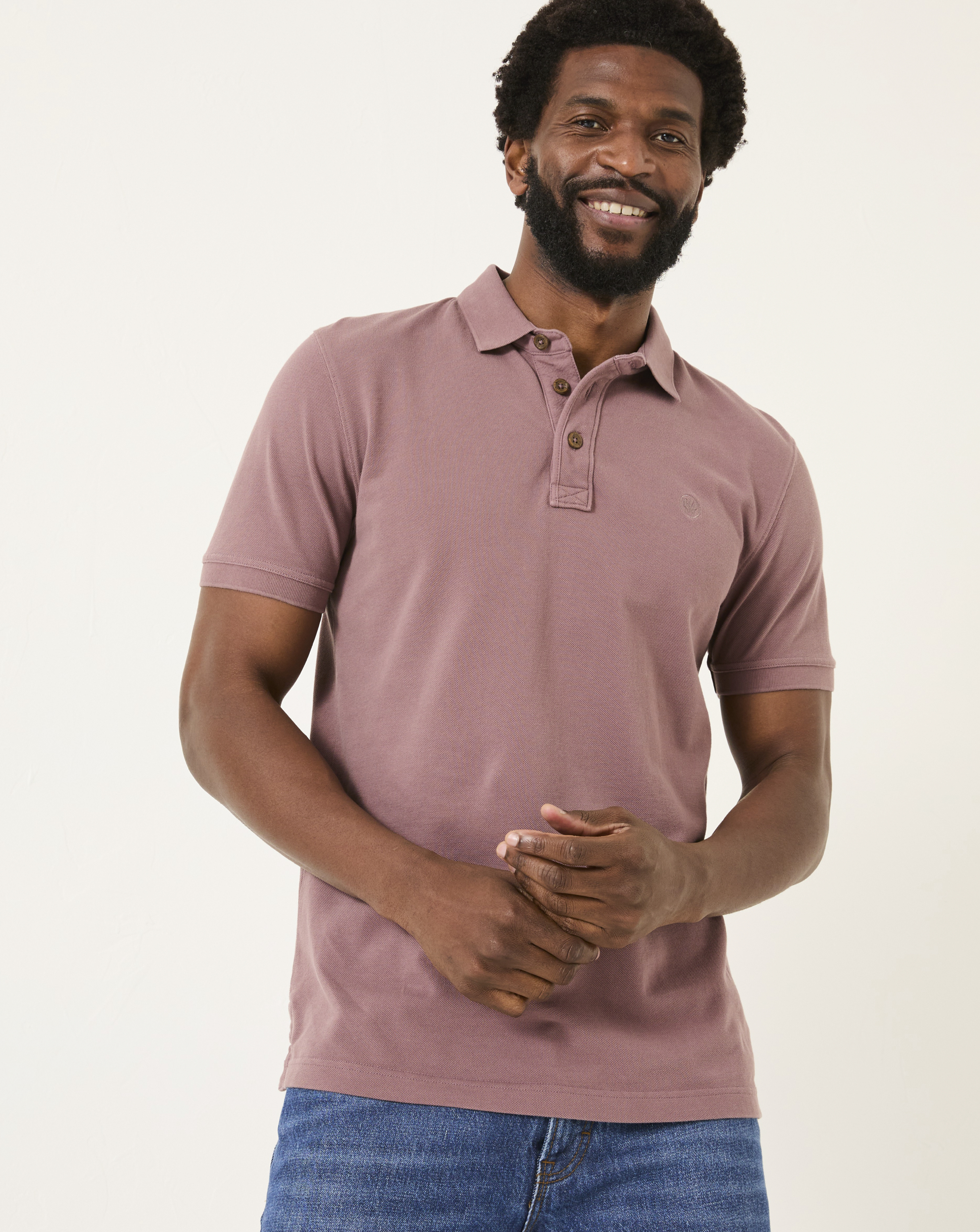Fatface Pique Polo - Purple