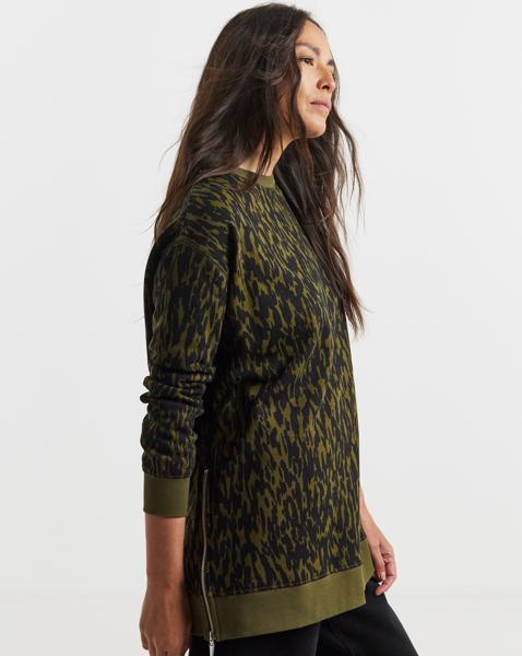 Side Zip Longline Sweat
