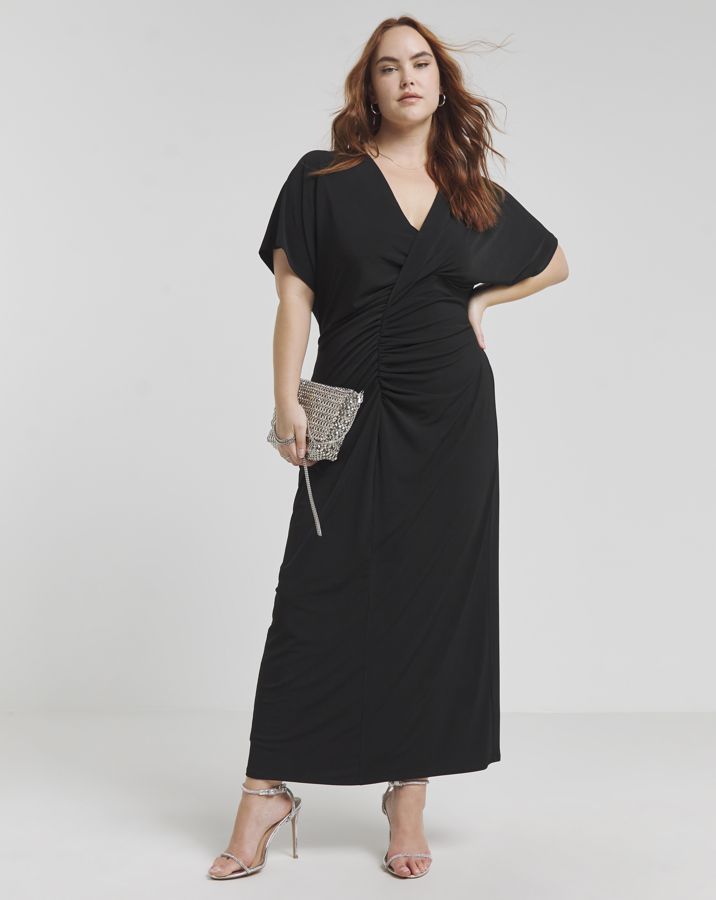 Joanna Hope Ruched Front Jersey Dress