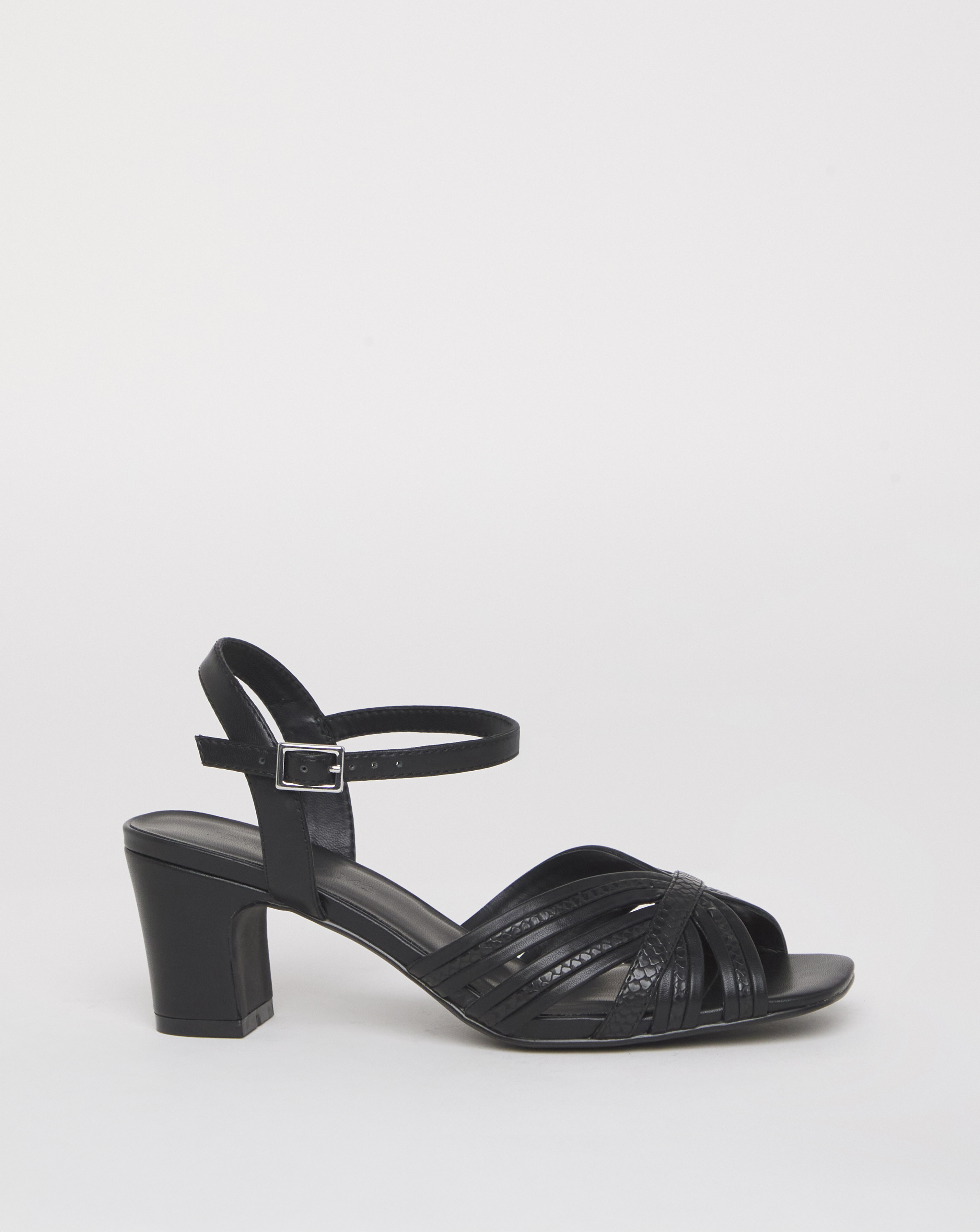 Strappy Block Heel Sandal Wide