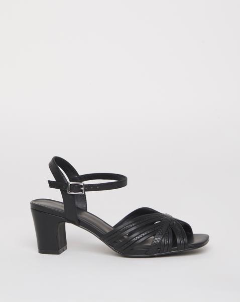 Strappy Block Heel Sandal Wide