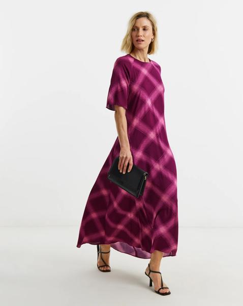 Short Sleeve Care Free Maxi Dress
