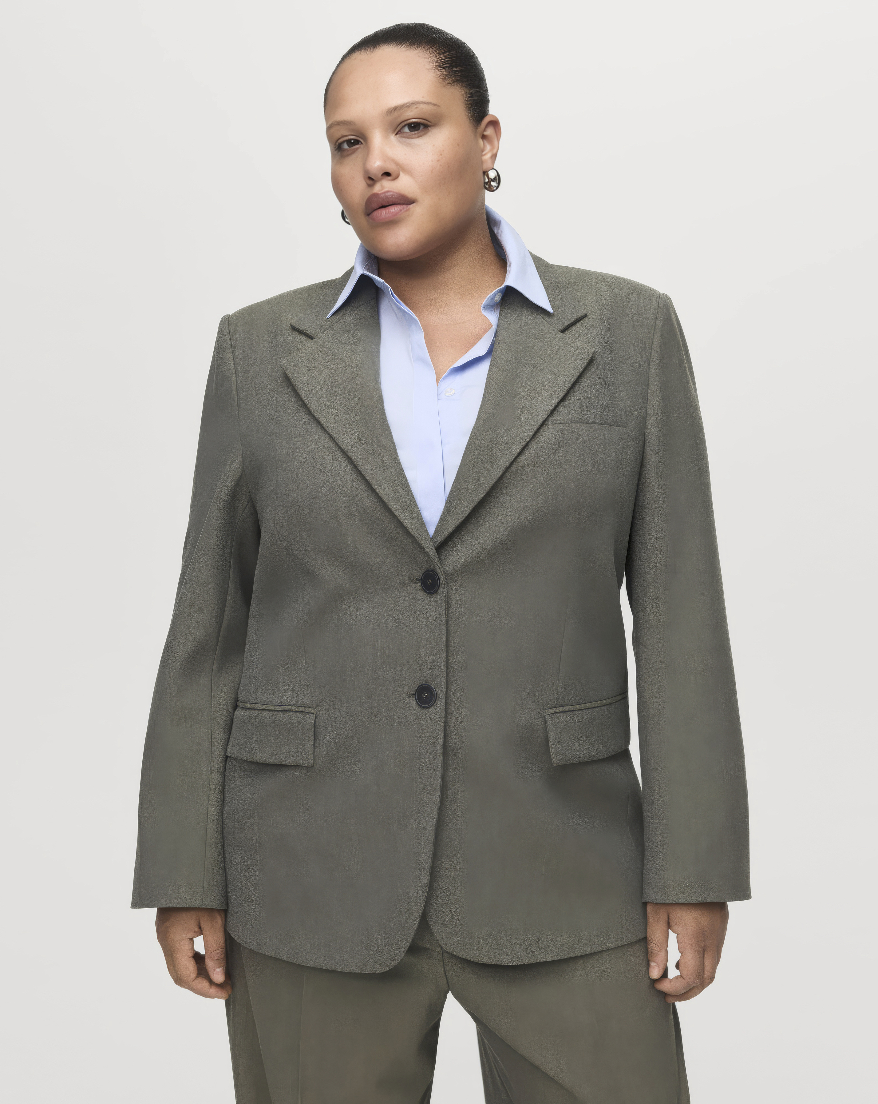 Mango Blazer With Flap Pockets