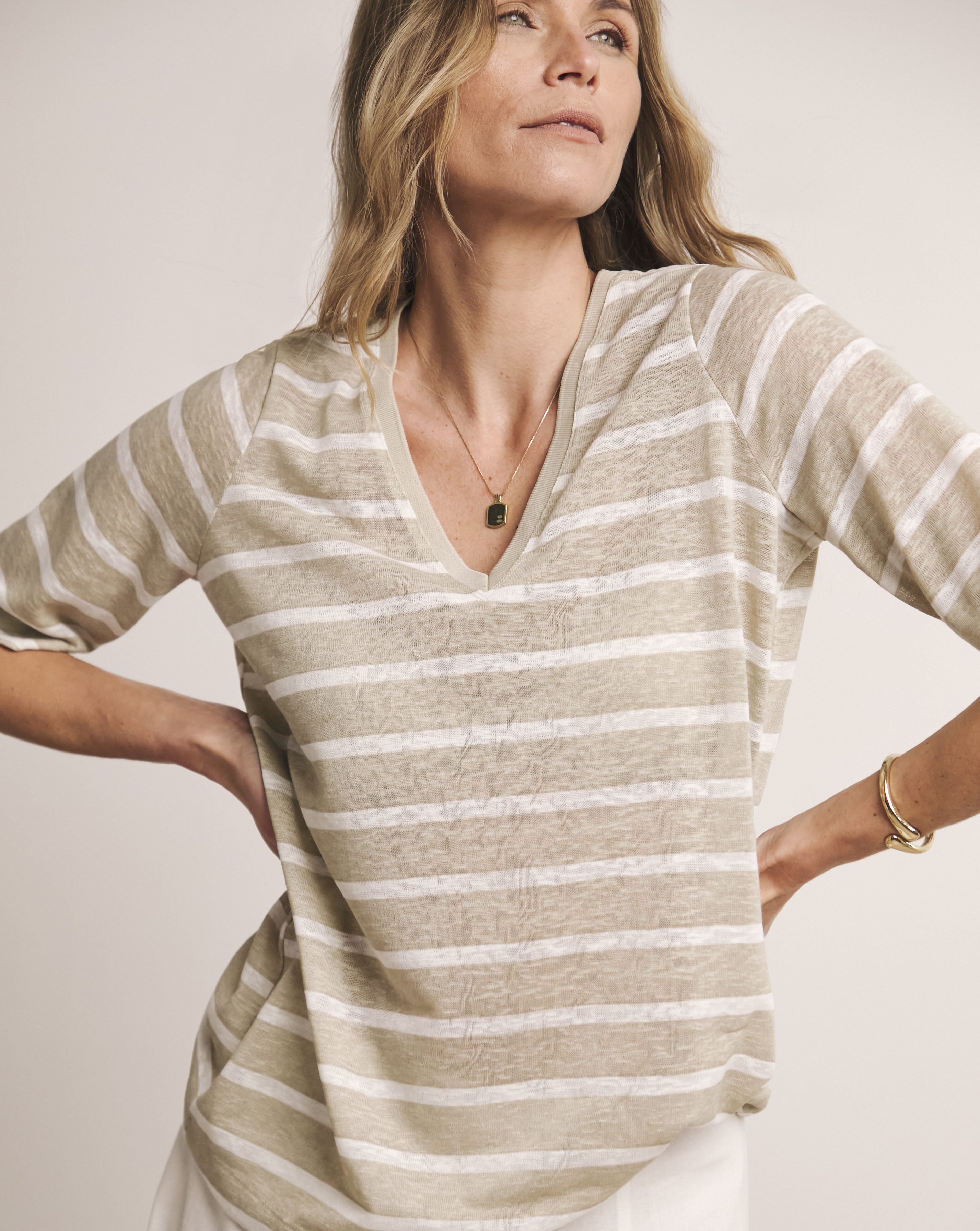 Anthology Drop Shoulder Linen T-shirt